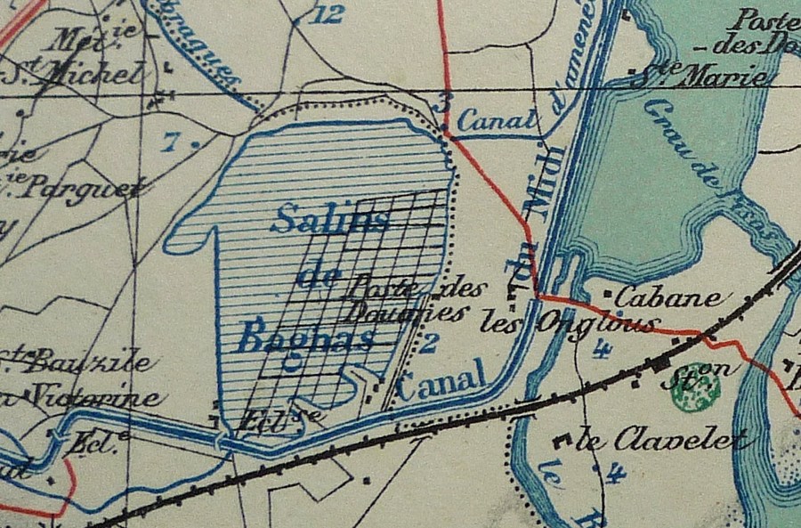 Les salines du Grand Bagnas vers 1880 - R. Becker, coll. B. Pagnard (N°BP120)